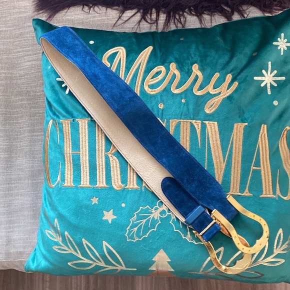 Pre - owned Authentic Vintage  Gucci Suede and Gold Buckle Belt - Picture 10 of 16